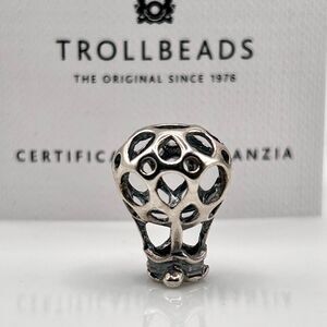 TROLLBEADS Hot Air Balloon Silver Bead Pendant LAA 925S NEW w Tags